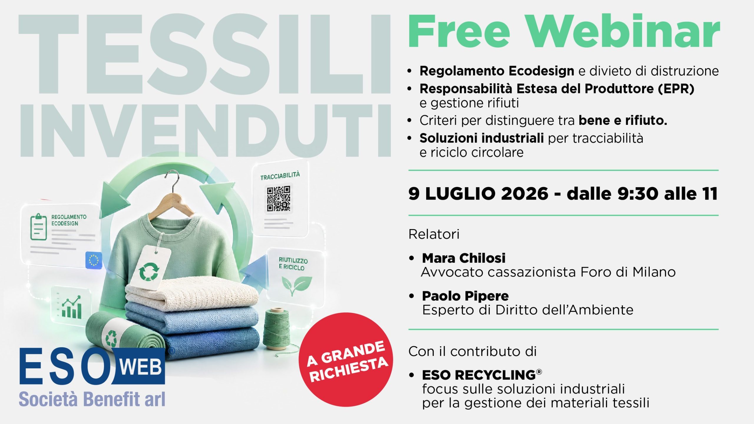 webinar e formazione consulenza ambientale 1 Webinar gratuito su tessili e rifiuti